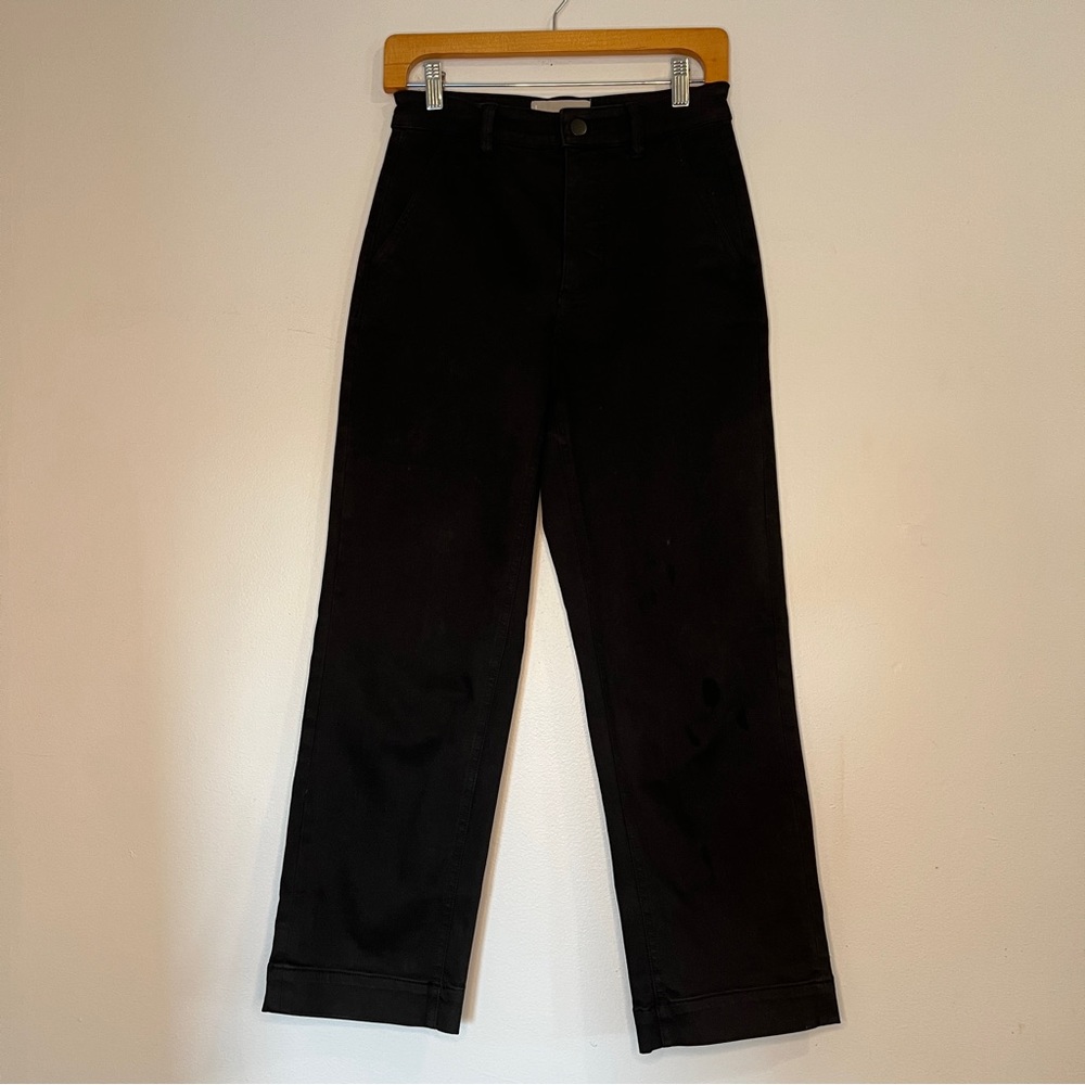 The Everlane The Straight-Leg Crop in Black